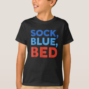 Sock Blue Bed Funny Meme T-Shirt