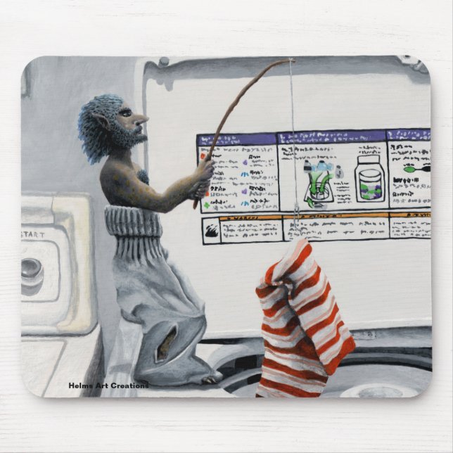 Sock Criminal Fishing Crime Fantasy Art Mousepad (Front)