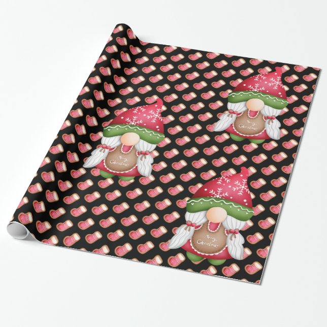 Sock Gnome Customize Colour Wrapping Paper (Unrolled)