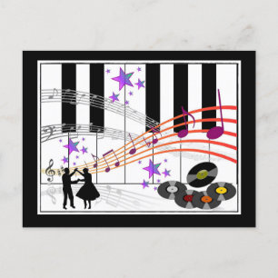 Sock Hop Nostalgia Postcard