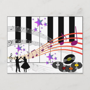 Sock Hop Nostalgia...Remember the Fifties Postcard