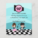 Sock Hop Party Flyer<br><div class="desc">Sock hop party invitation customizable to your specifics. Envelopes are not included. For thicker invitations with envelopes included and matching products on the same theme please see the collection below.</div>