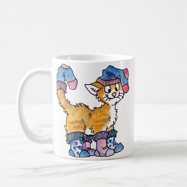 Sock Kitty Mug (Left)