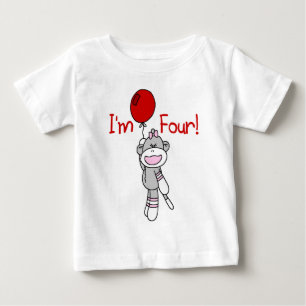 Sock Monkey 4th Birthday Tshirts and Gifts
