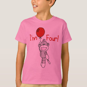 Sock Monkey 4th Birthday Tshirts and Gifts