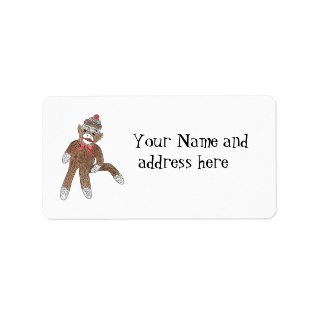 Sock Monkey Address Label (Front)