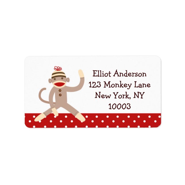 Sock Monkey Address Labels (Front)