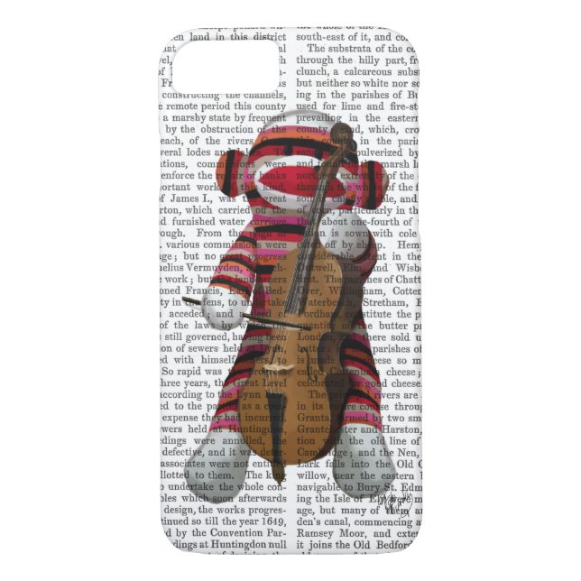 Sock Monkey and Cello Case-Mate iPhone Case (Back)