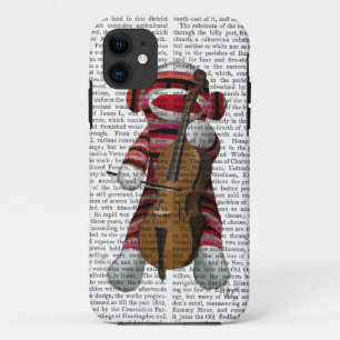 Sock Monkey and Cello iPhone 11 Case