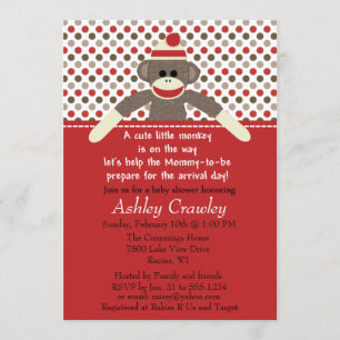 Sock Monkey Baby Shower invite - customize