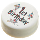Sock Monkey Baseball 1er Anniversaire Dipped Oreos