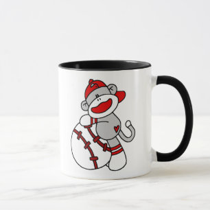 Sock Monkey Baseball Mug
