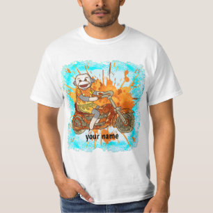 Sock Monkey Biker  t-shirt 