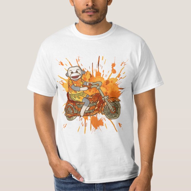 Sock Monkey Biker t-shirt (Front)