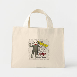 Sock Monkey Bingo Mini Tote Bag