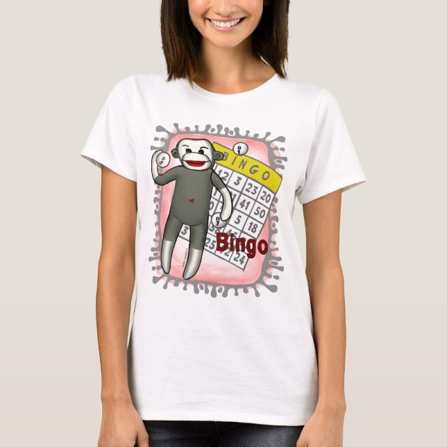 Sock Monkey Bingo T-Shirt (Front)
