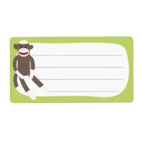 Sock Monkey blank label