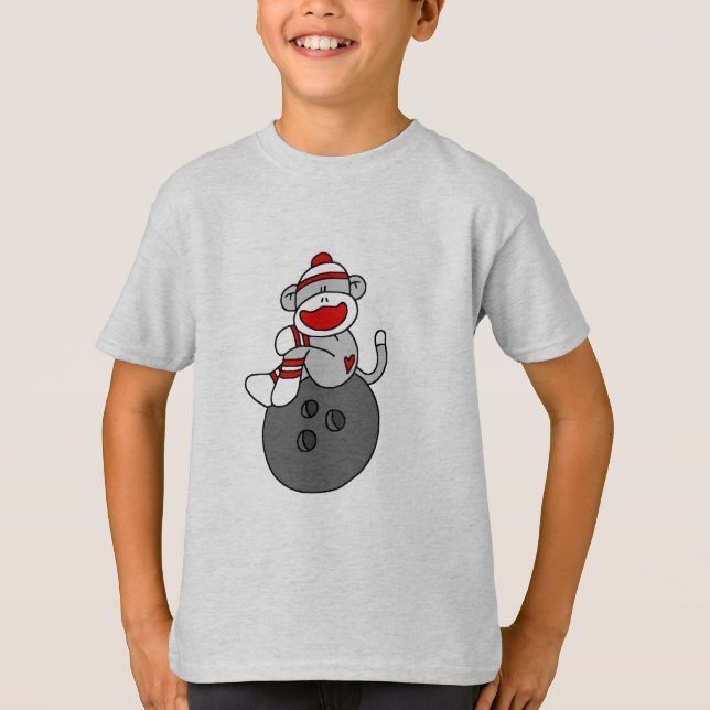 Sock Monkey Bowling T-Shirt (Front)