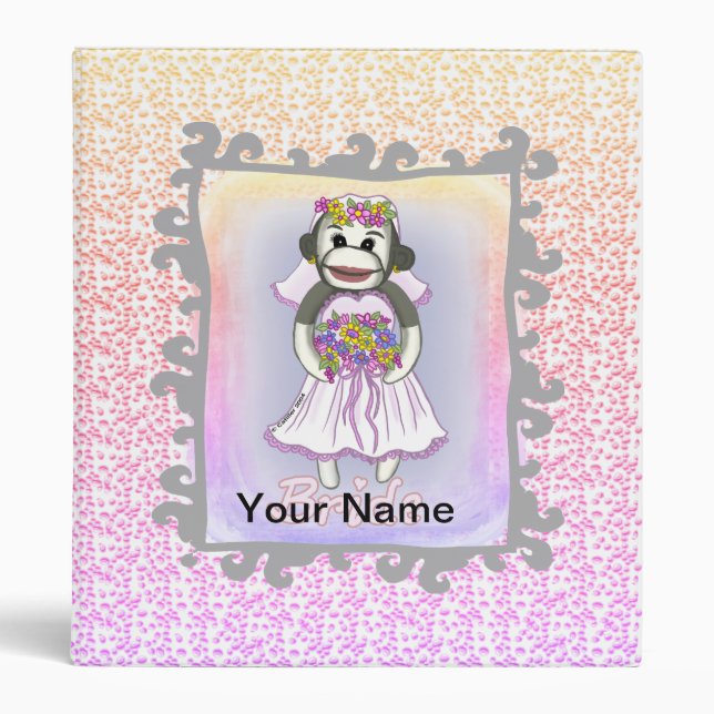 Sock Monkey Bride  Binder (Front)