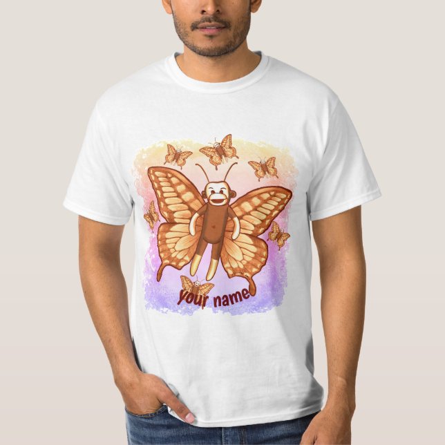 Sock Monkey Butterfly  t-Shirt (Front)