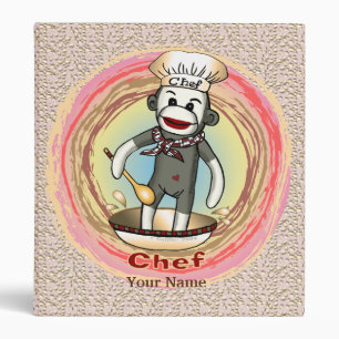 Sock Monkey Chef révisé Classeur