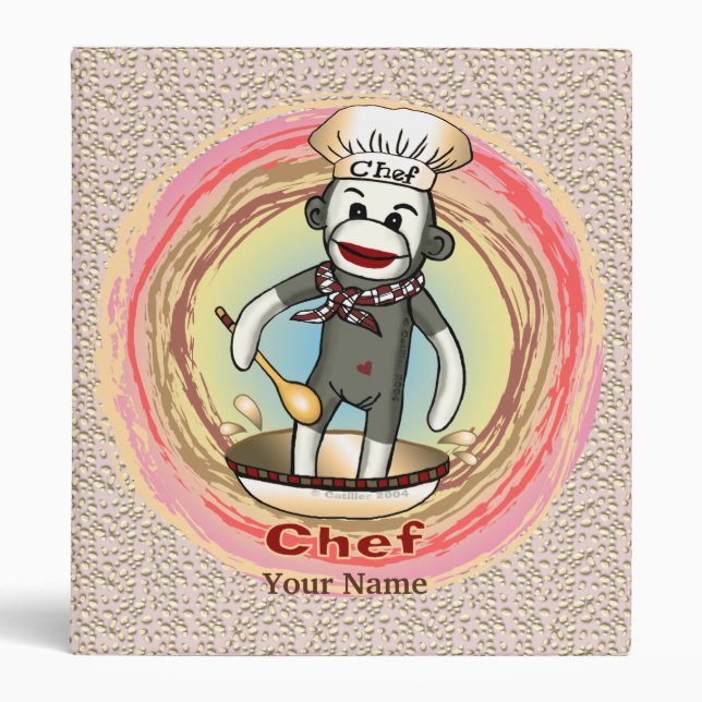 Sock Monkey Chef  revised Binder (Front)