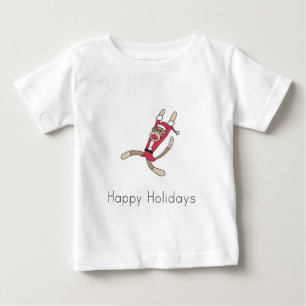 sock monkey christmas pyjamas baby T-Shirt