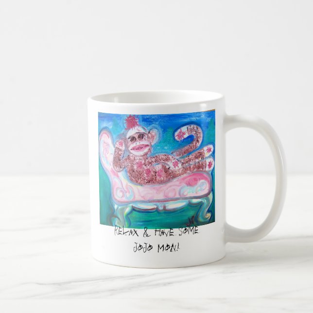 Sock Monkey Coffee Cup - JoJo Mon (Right)