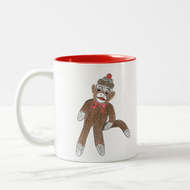 Sock Monkey coffee mug (Left)
