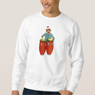 Sock Monkey Conga Drums Sweatshirt