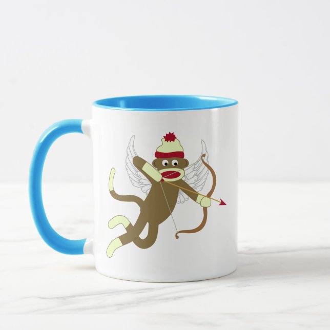 Sock Monkey Cupid Mug (Left)
