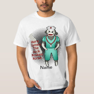 Sock Monkey custom Nurse t-shirt