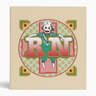 Sock Monkey custom RN Nurse binder