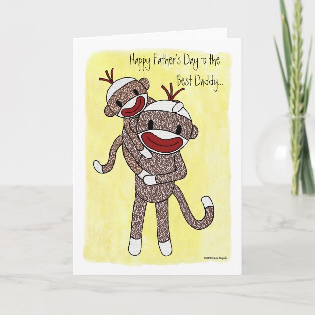 Sock Monkey Daddy 01 Card (Front)