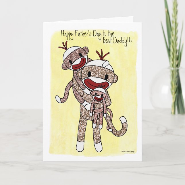 Sock Monkey Daddy 02 Card (Front)