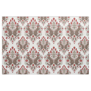 sock monkey damask cotton fabric