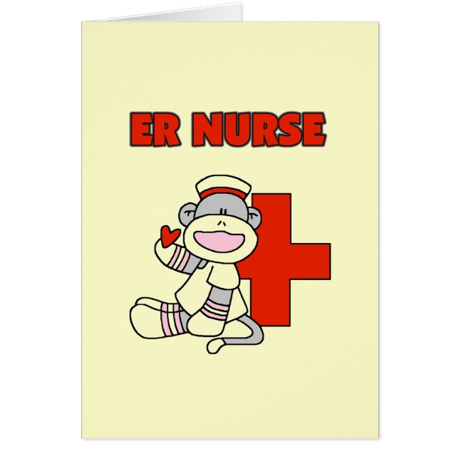 Sock Monkey ER Nurse T-shirts and Gifts (Front)