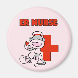 Sock Monkey ER Nurse T-shirts and Gifts Magnet