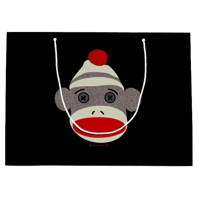 Sock Monkey Face Big Bag (Front)