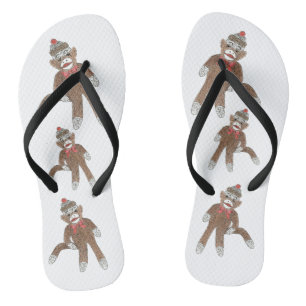 Sock Monkey Flip Flop