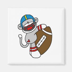 Sock Monkey Football T-shirts and Gifts Magnet