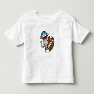 Sock Monkey Football Toddler T-shirt