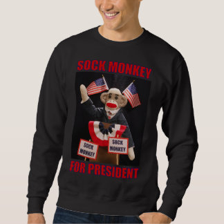 Sock Monkey for President colored Sweatshirt