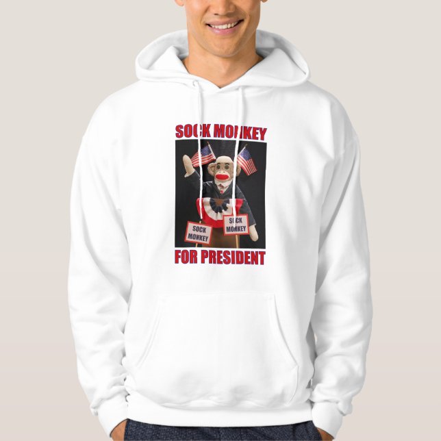 Sock Monkey for President Hoodie (Front)