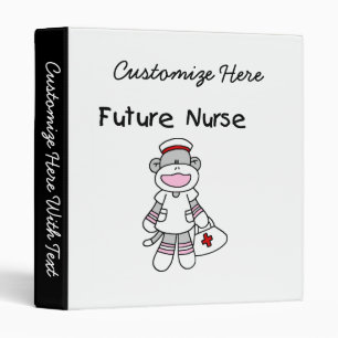 Sock  Monkey Future Nurse T-shirts and Gifts Binder