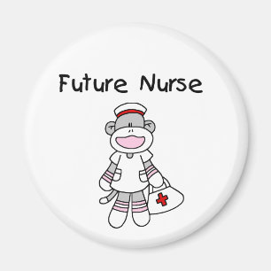 Sock  Monkey Future Nurse T-shirts and Gifts Magnet