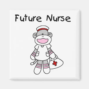 Sock  Monkey Future Nurse T-shirts and Gifts Magnet