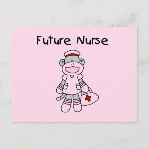 Sock  Monkey Future Nurse T-shirts and Gifts Postcard