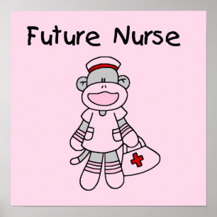 Sock Monkey Future Nurse T-shirts and Gifts Poster