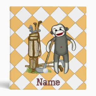 Sock Monkey Golf Binder